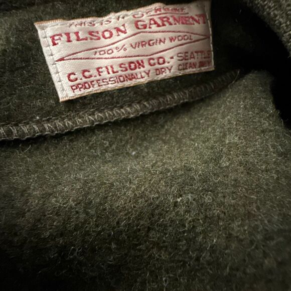Vintage Filson Mackinaw Wool Vest Made in USA 100% Virgin Wool Hunting Outdoor W - Picture 13 of 13